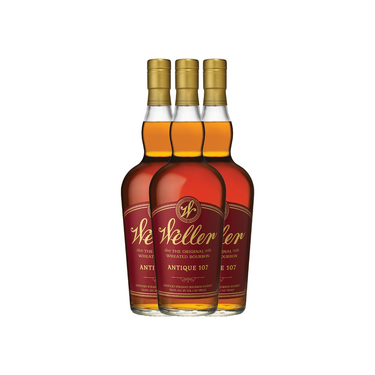 W.L. Weller Antique 107 Bourbon Whiskey 3-pack