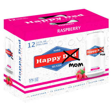 Happy Mom Hard Seltzer Raspberry - 12Pk